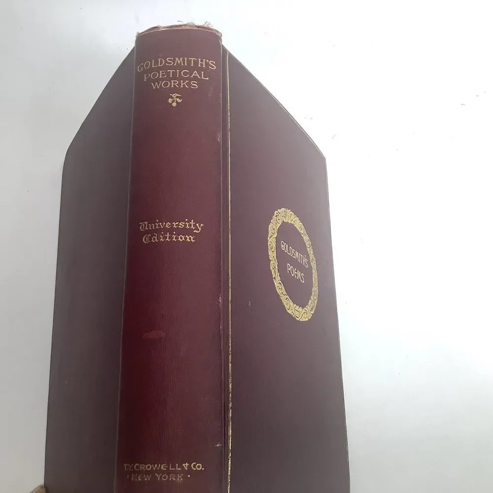 Poems Plays & Essays Goldsmith's Poetical Works T.Y. Crowell‎ New York Red HC